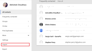 Transfer Contacts from Android to gmail