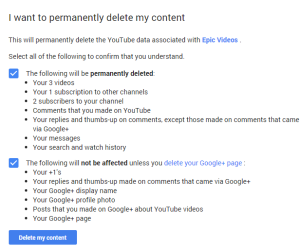 delete all your YouTube videos