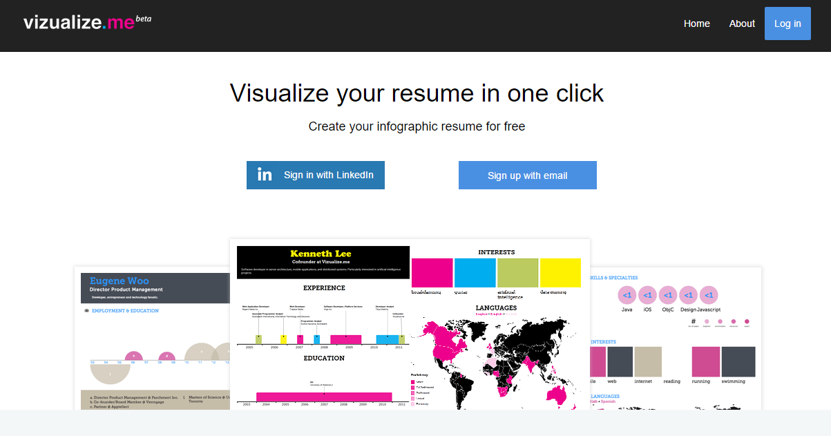 infographic resume builder