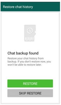 restore whatsapp chats