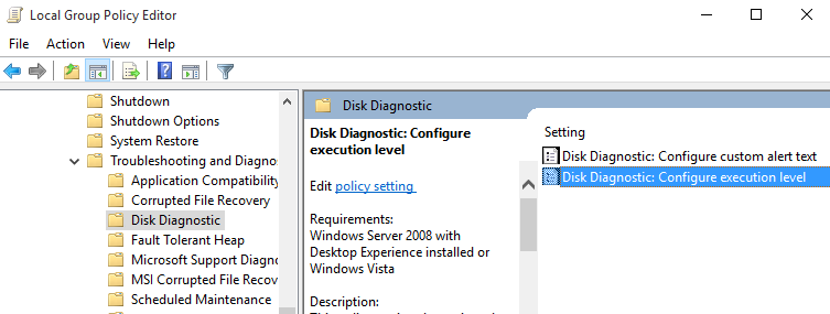 local group policy editor