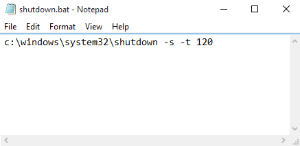 shutdown batch file script