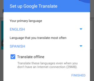 setup google translator