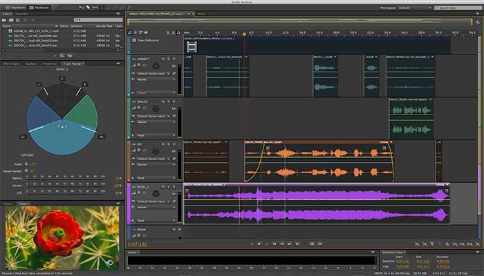 Adobe audio video editing software