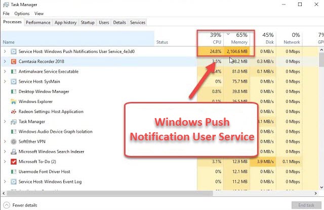 [Fixed] Windows Push Notifications User Service High Memory Usage