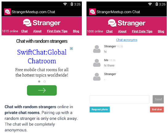 Strangers app with chat Stranger Chat