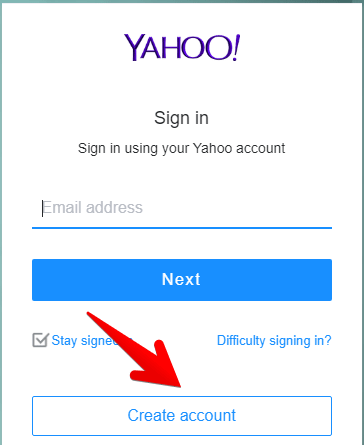 Yahoo login create Getting Started