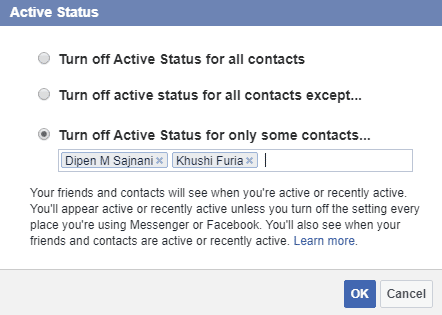 Appear Offline On Facebook To Specific People