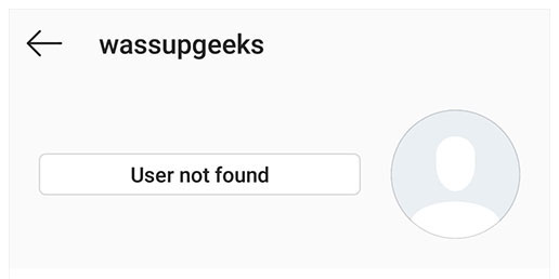 Unblock instagram user not found