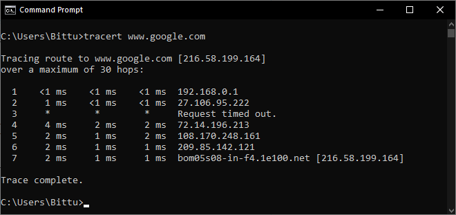 tracert