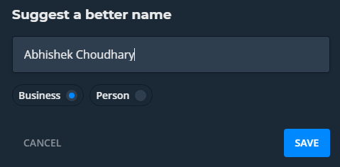 Change name in true caller website