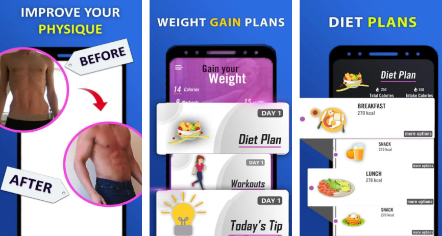 weight gain app download Android