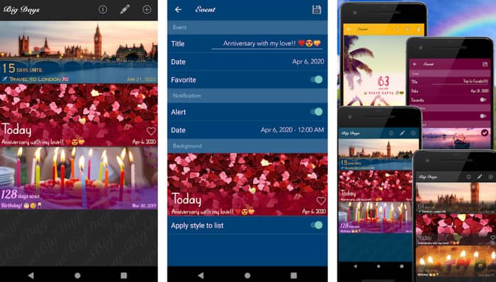 Big Day Lite Event Countdown App Android