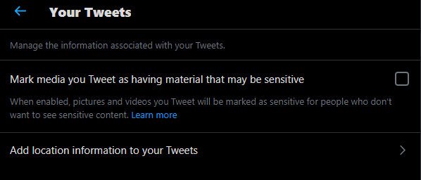 Remove the Warning from Your Tweets