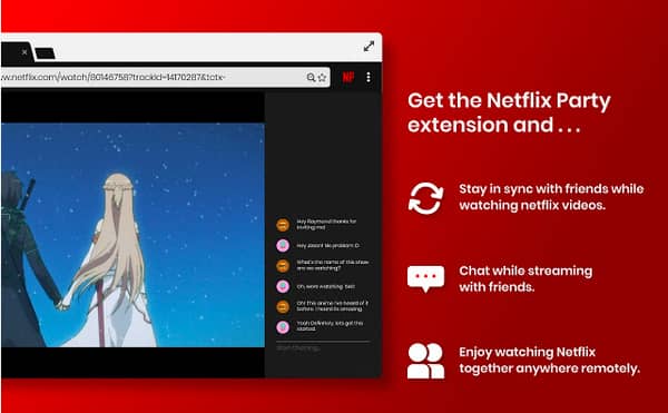 Netflix Party Chrome Extension
