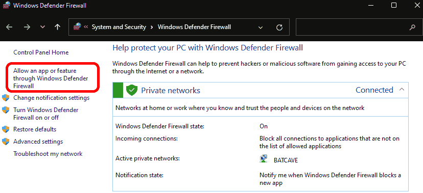 fix valorant stuck on loading using Windows Firewall