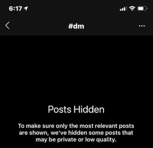 posts hidden