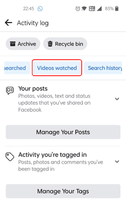 How to Delete Watch History from Facebook