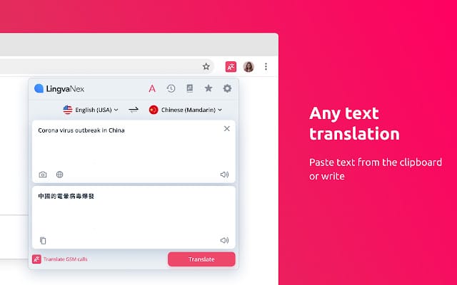 LingvaNex English to Hindi translator app