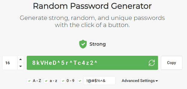 random password generator random password generator