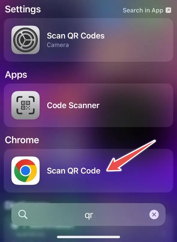 Scan Codes Using Google Chrome iPhone?