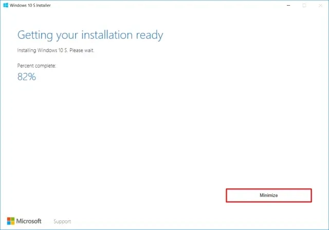 Windows 10 S Installer Installing 1