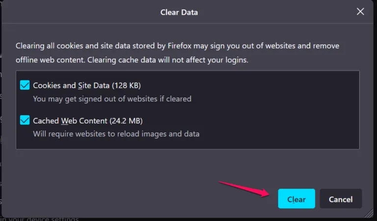 Clear Browser Saved Form Data in Firefox 5 768x451 1
