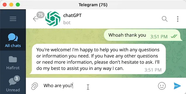 chatgpt telegram bot