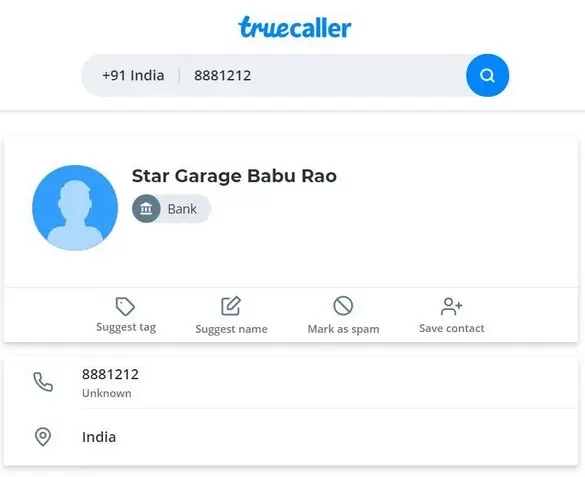 Find SIM Owner Name by Mobile Number truecaller