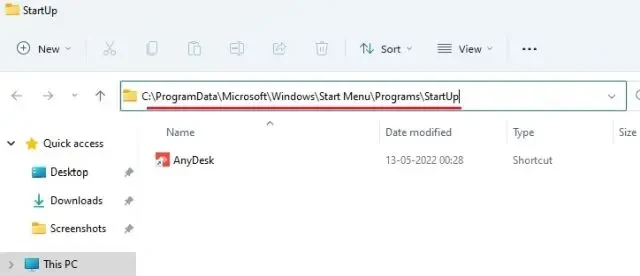 Windows 11 Startup Folder 1