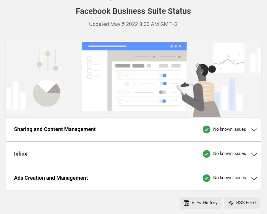 Facebook Business Suite Status tool 1